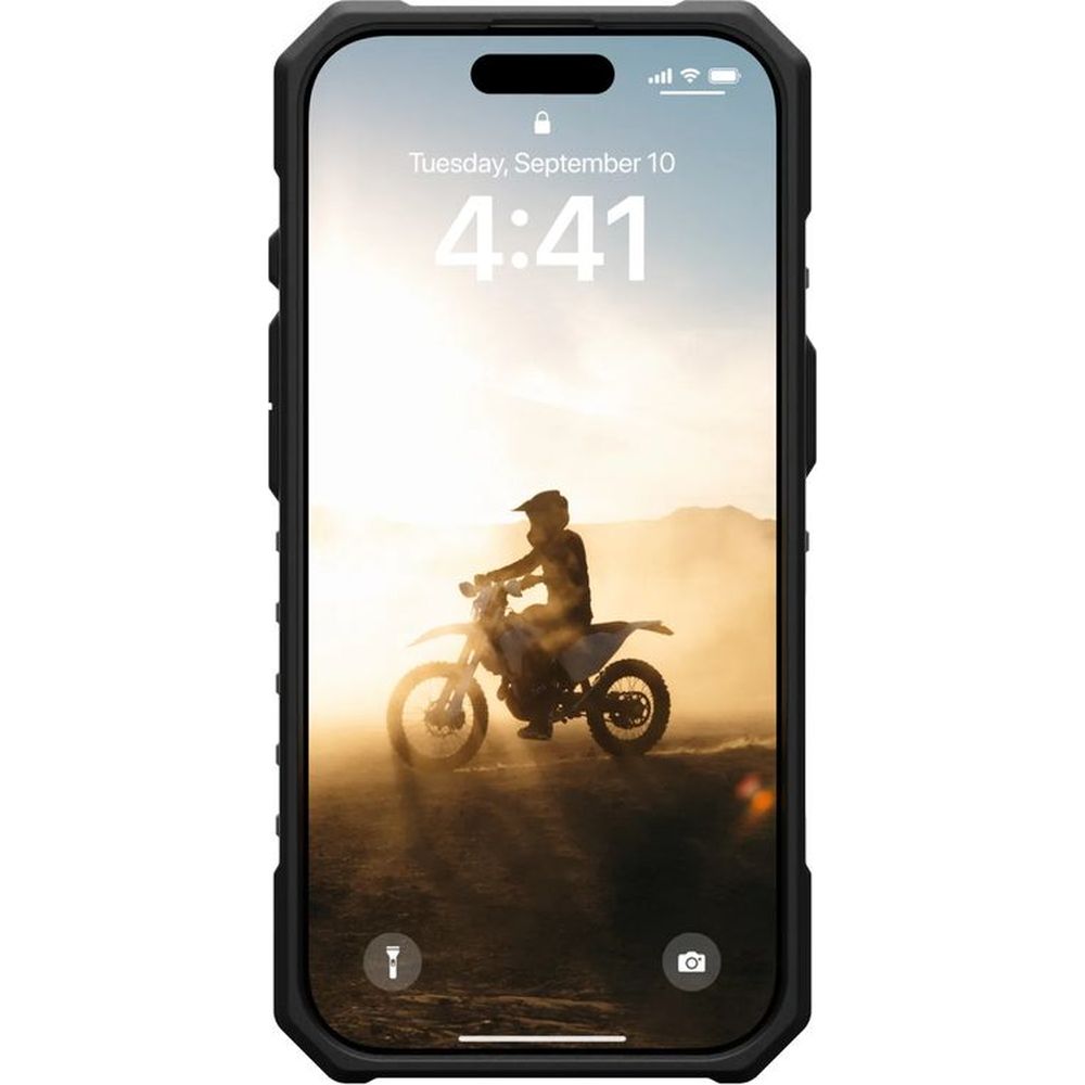 Etui pancerne Urban Armor Gear Pathfinder Clear MagSafe do Apple iPhone 16 Pro, przydymione z czarną ramką